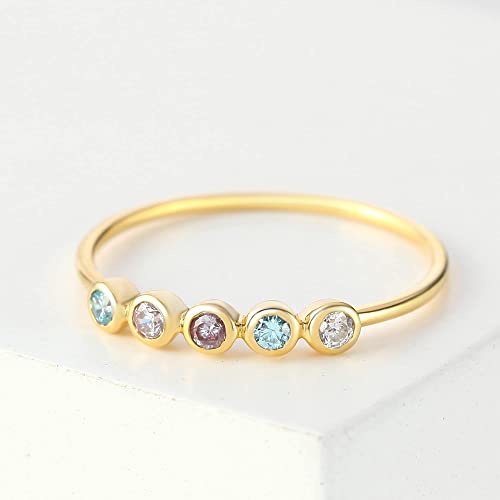 Birthstone Ring - 18k Gold Plated