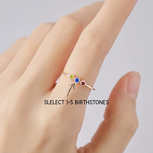 Birthstone Ring - 18k Gold Plated