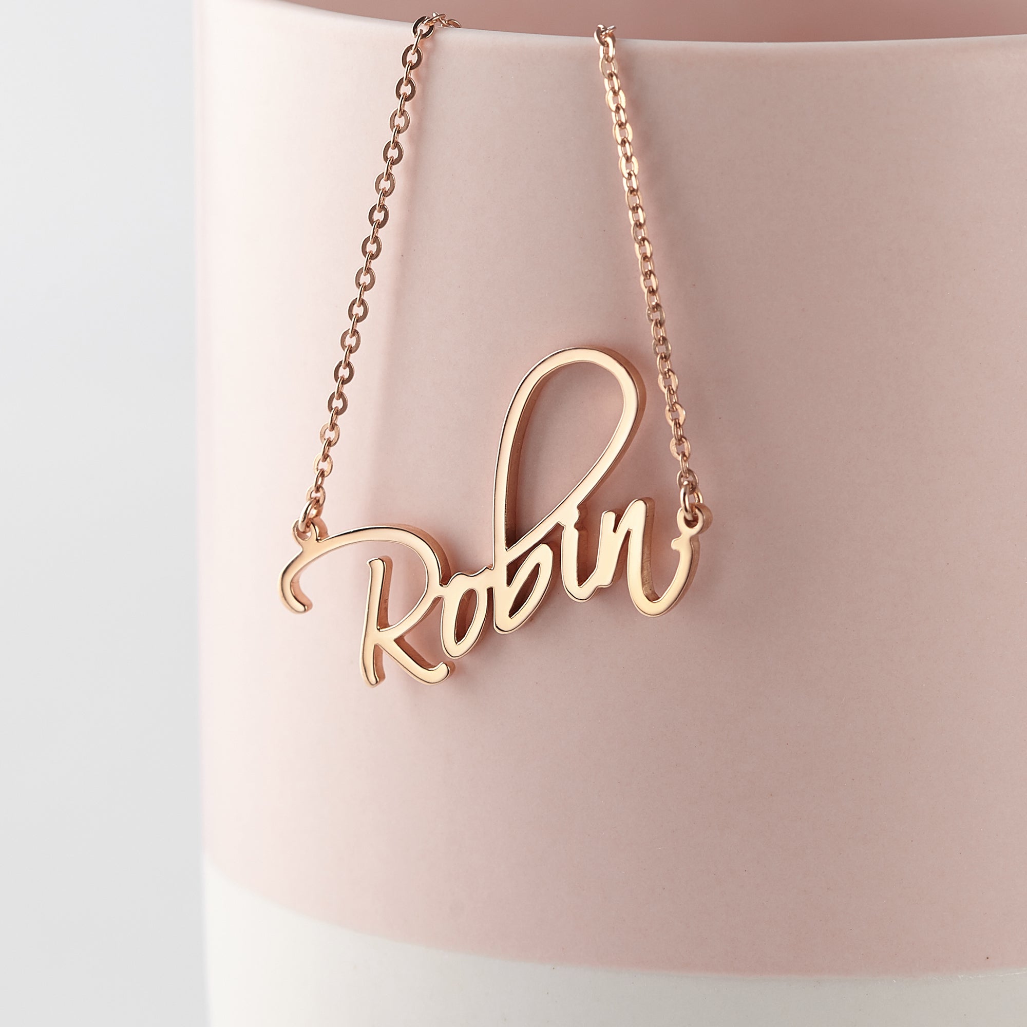 Nameplate Necklace - 18k Gold Plated