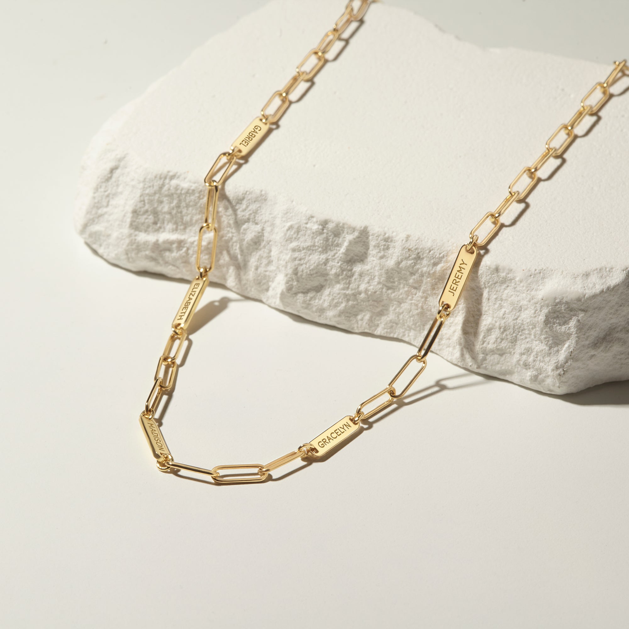Multiple Name Necklace - 18k Gold Plated
