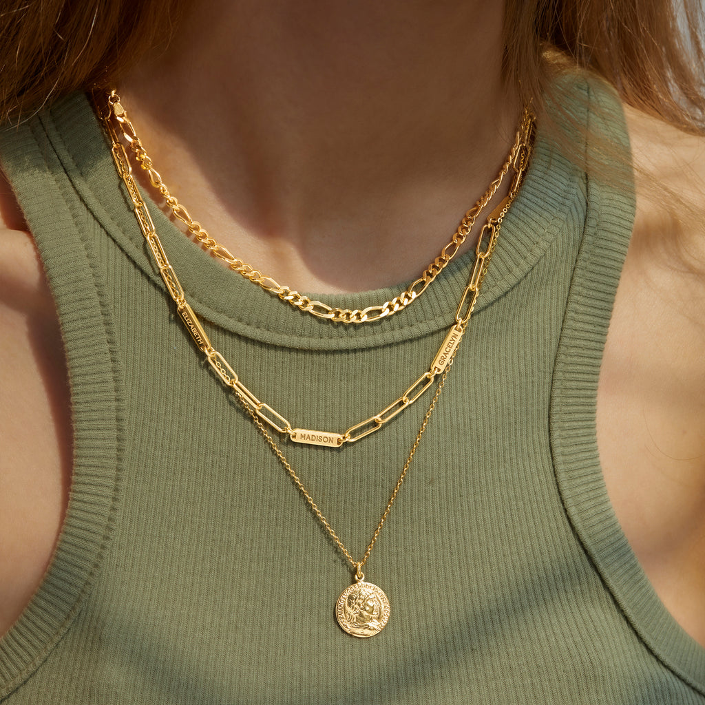 Multiple Name Necklace - 18k Gold Plated