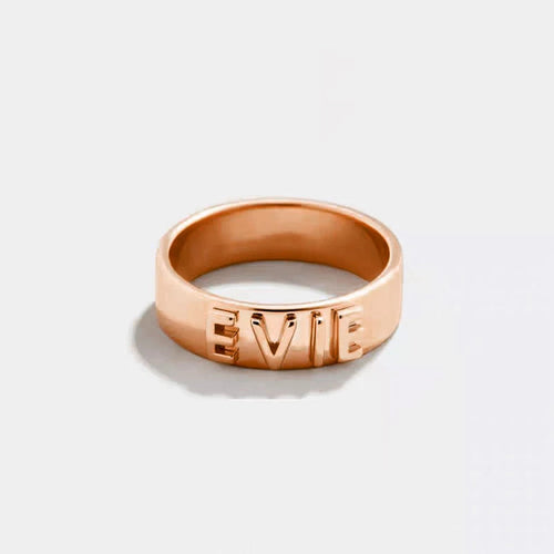 Simplified Name Ring – 18k Gold Plated