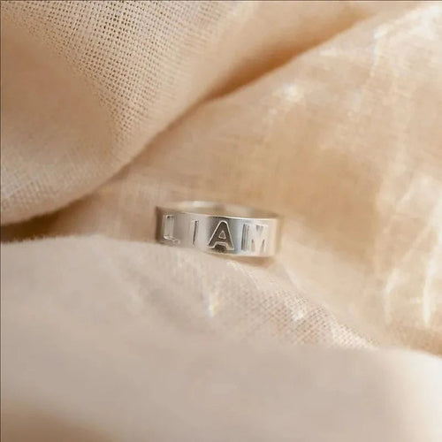 Simplified Name Ring – 18k Gold Plated