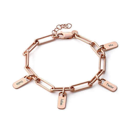 Multiple Nameplate Bracelet - 18k Gold Plated