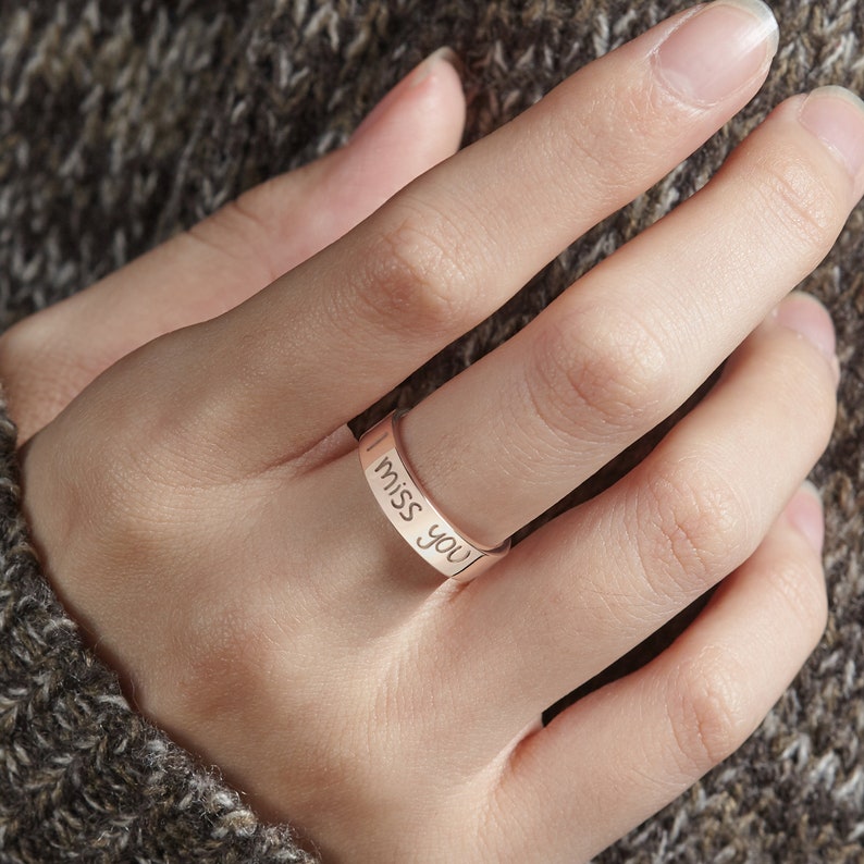 Custom Handwriting Ring - 18k Gold Plated