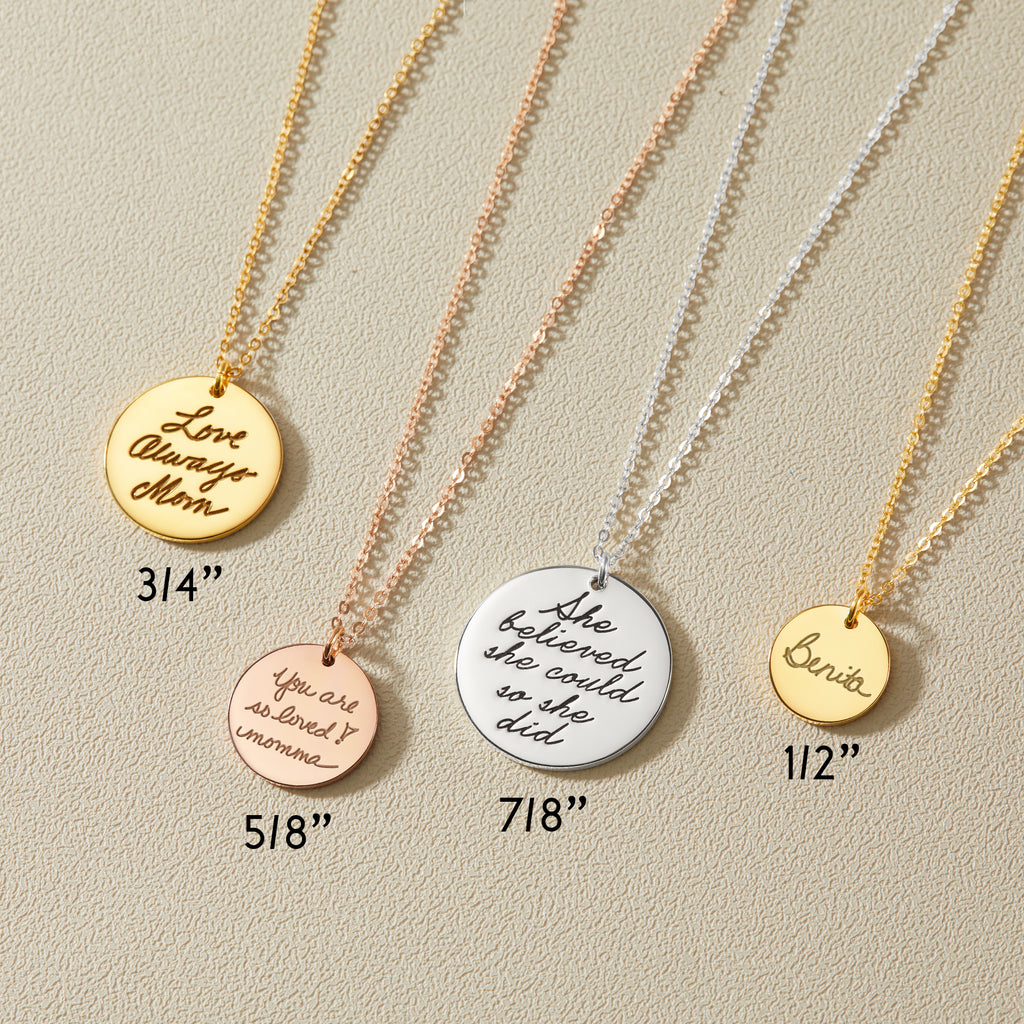 Handwriting Necklace - 18k Gold Plated