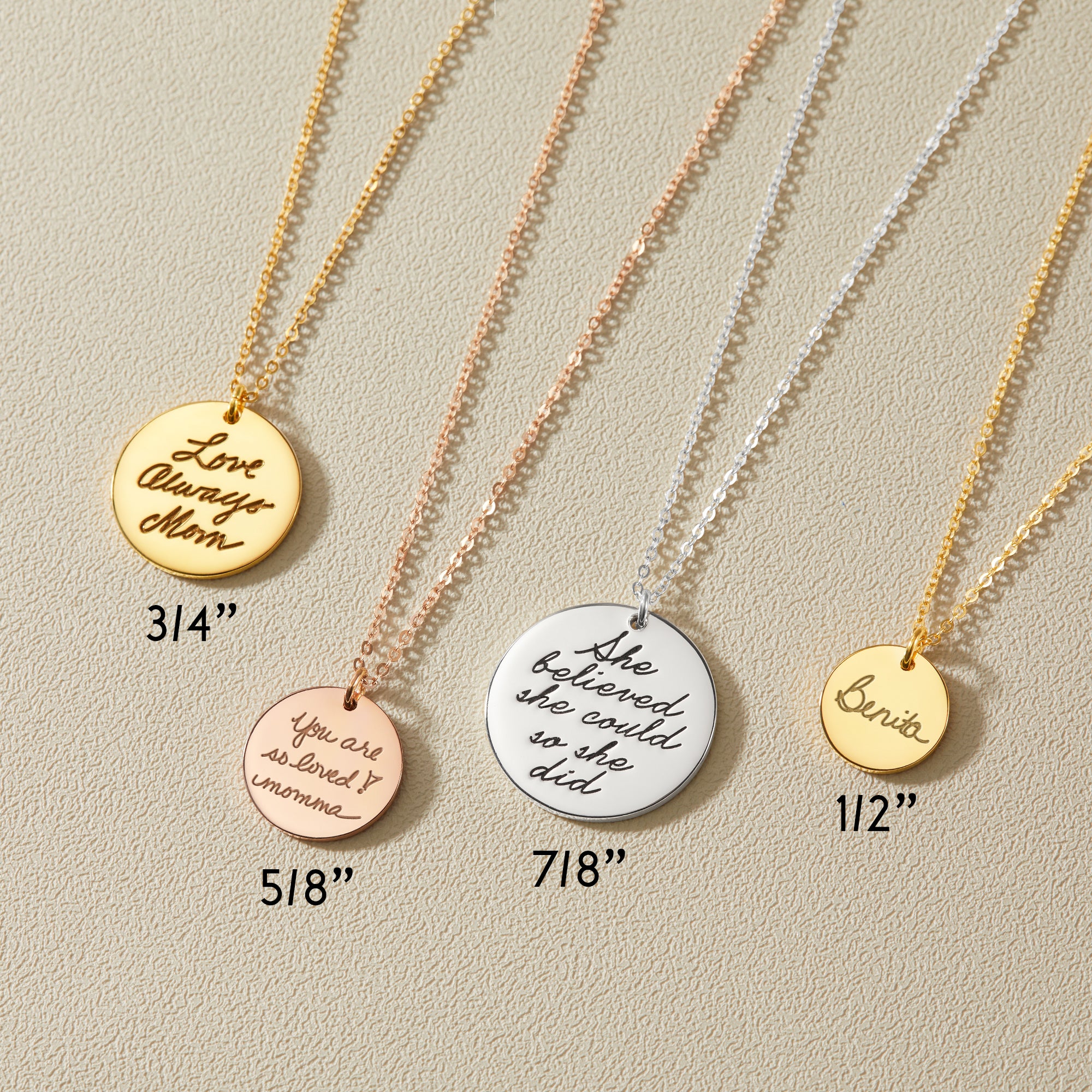 Handwriting Necklace - 18k Gold Plated