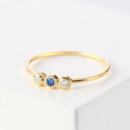 Birthstone Ring - 18k Gold Plated