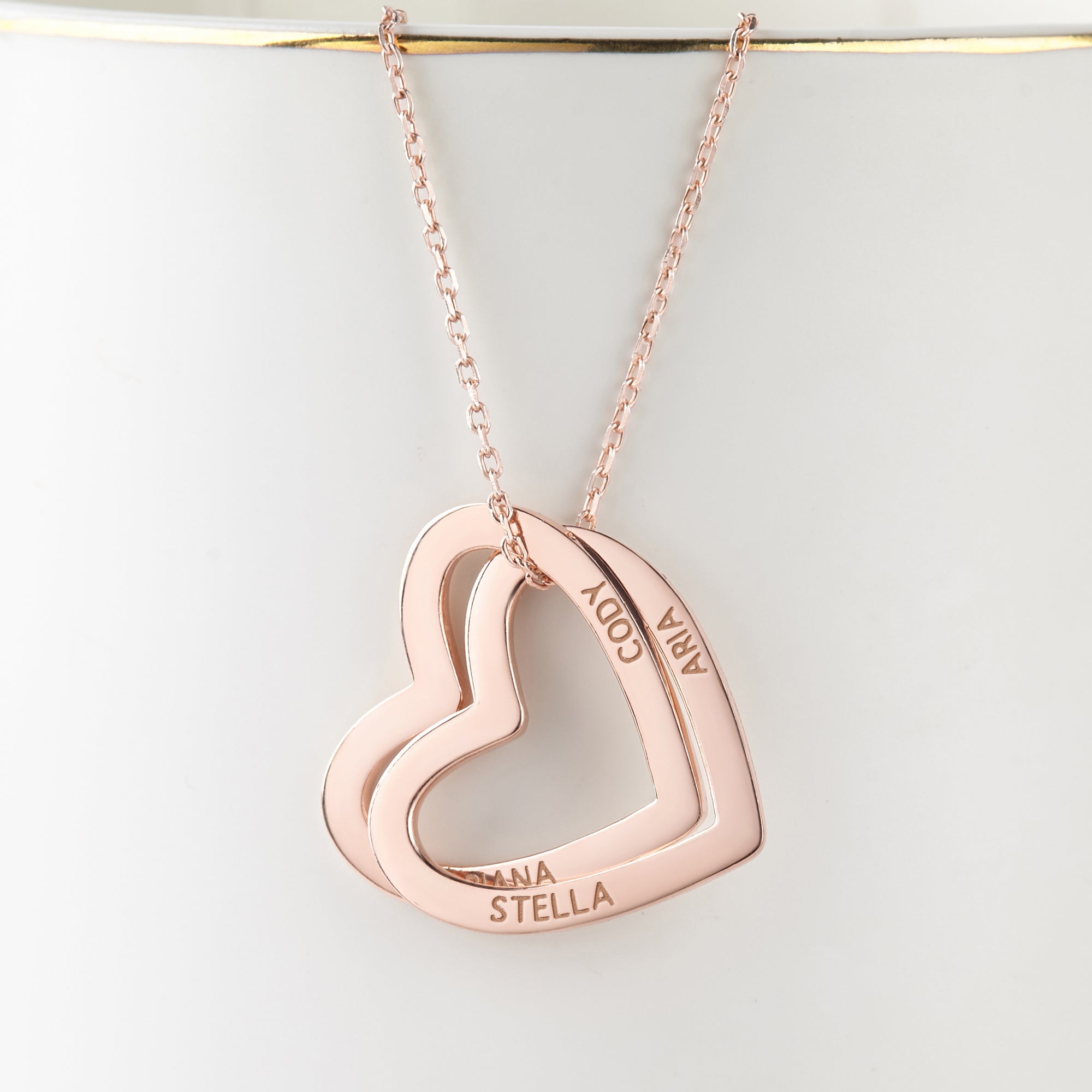 Heart Name Necklace - 18k Gold Plated