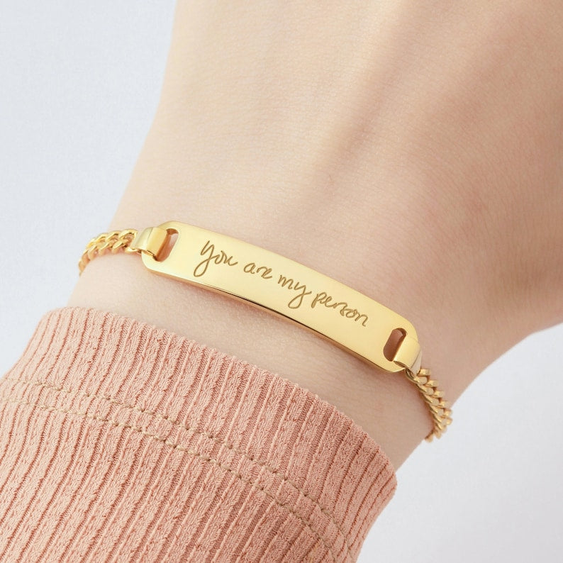 Handwriting Bracelet - 18k Gold Plated