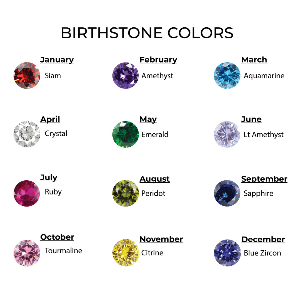 Name Ring With Birthstone - 18k Gold Plated