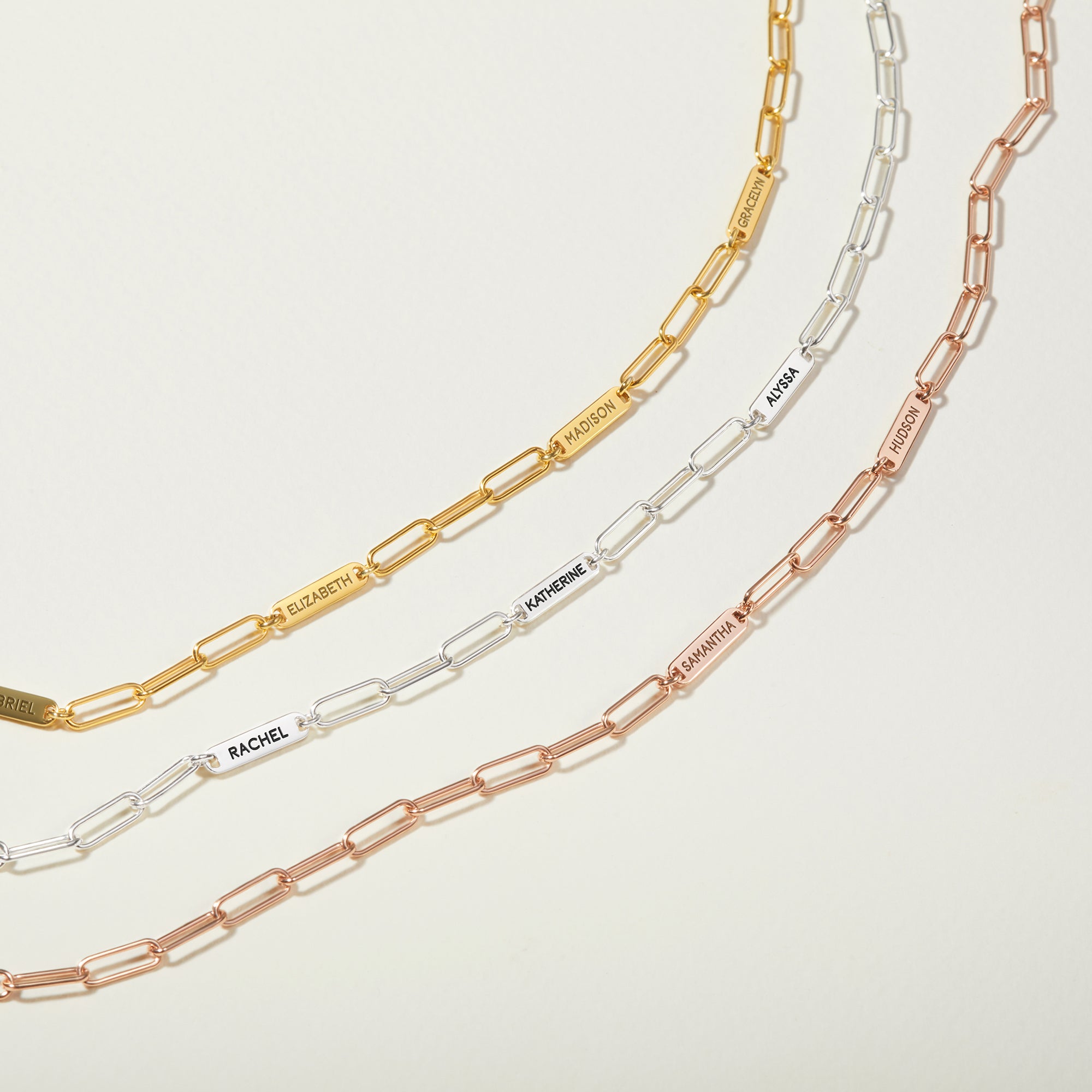 Multiple Name Necklace - 18k Gold Plated