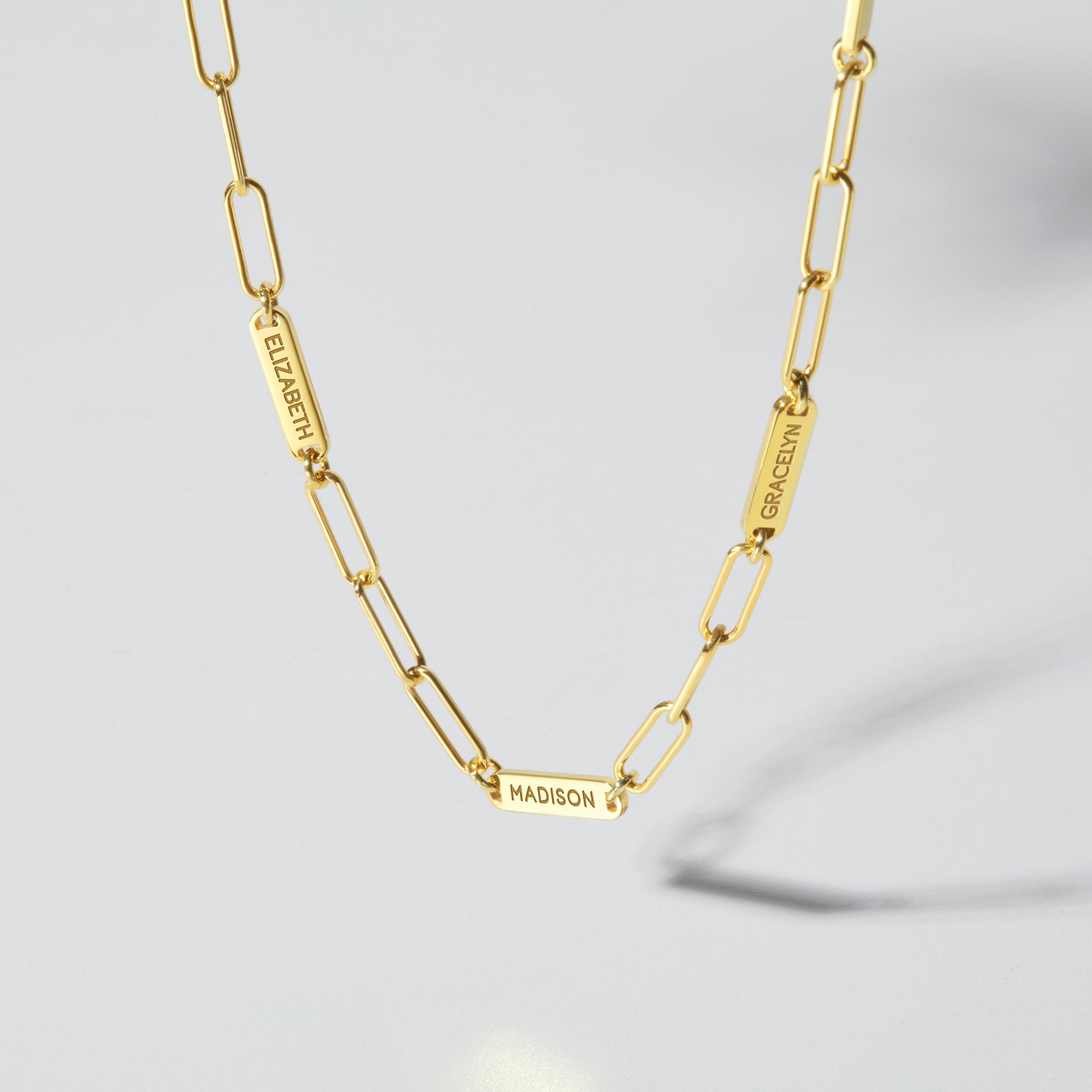 Multiple Name Necklace - 18k Gold Plated