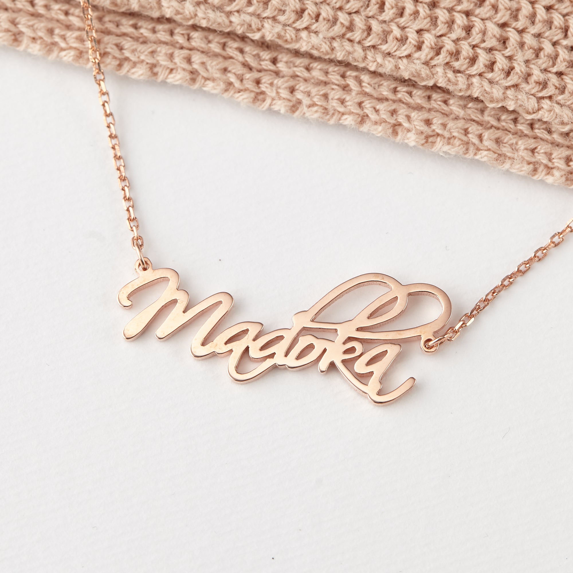Nameplate Necklace - 18k Gold Plated